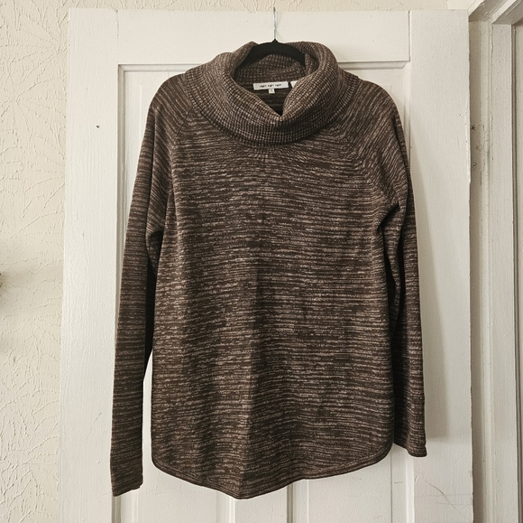 Eight Eight Eight Long Sleeve Cowl Neck Sweater Women's Size Large, 100% Cotton - Picture 1 of 7